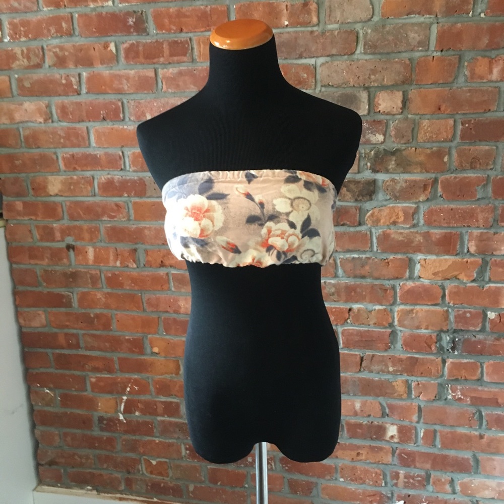 Pink floral bandeau H&M size 2